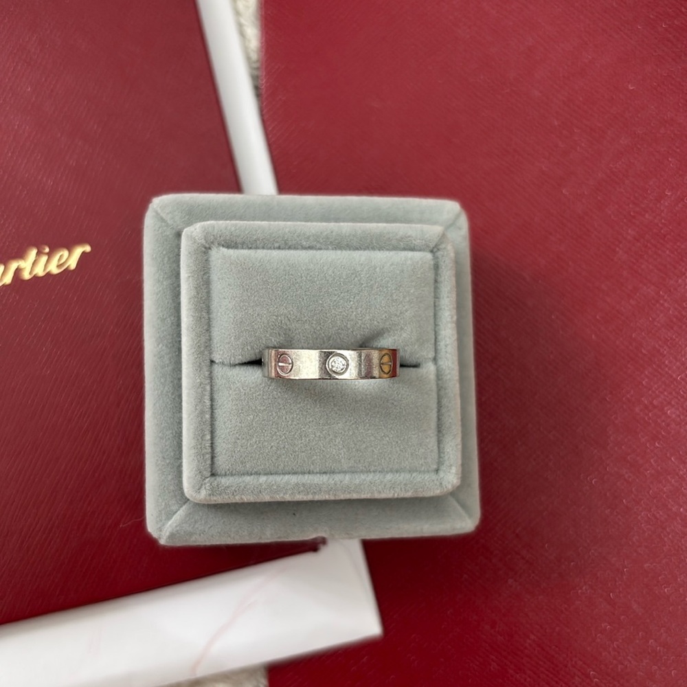 Cartier Love Ring in White Gold with Diamond